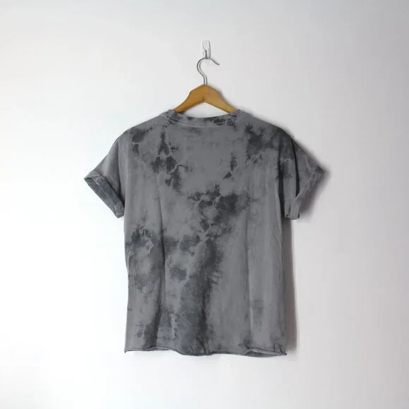 Affliction Standard Series studded chains men's S t-shirt tie-dye gray unisex - Picture 2 of 8